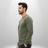 Maitrova Grey-Green Classic Crewneck Sweatshirt – Unisex Casual Wear
